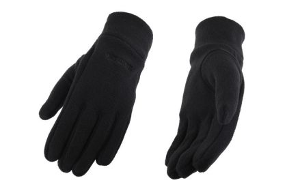 Men's winter gloves couples women outdoor fleece warm cold winter gloves motorcycle riding gloves (Color: Black, size: M)