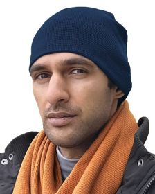 Bayside 3835 8" Thermal Beanie (Color: NAVY, size: OS)