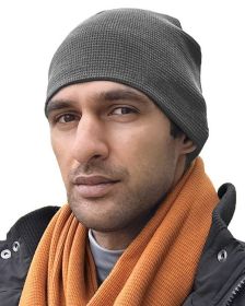 Bayside 3835 8" Thermal Beanie (Color: DARK GREY, size: OS)